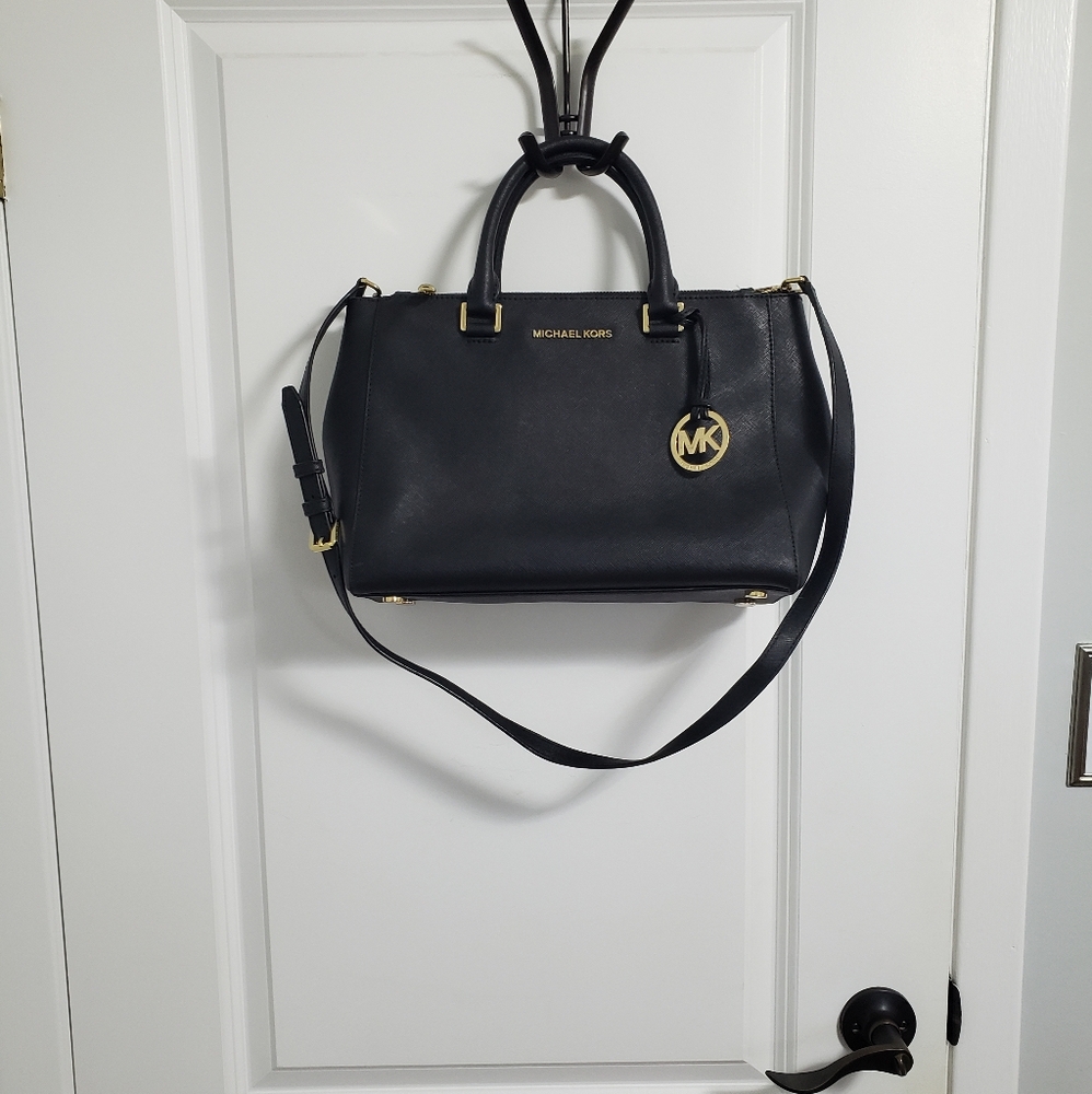 MICHAEL KORS Black Satchel Handbag Purse